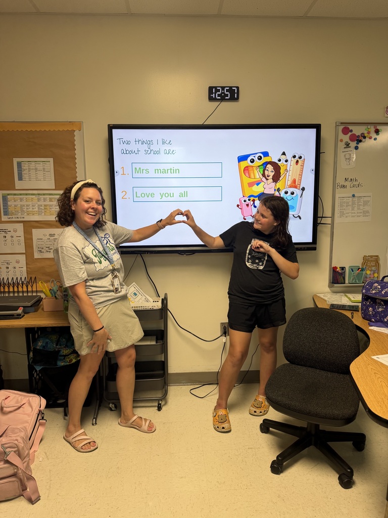 Mrs. Martin and her students demonstrating strong communication for their graduate profile.