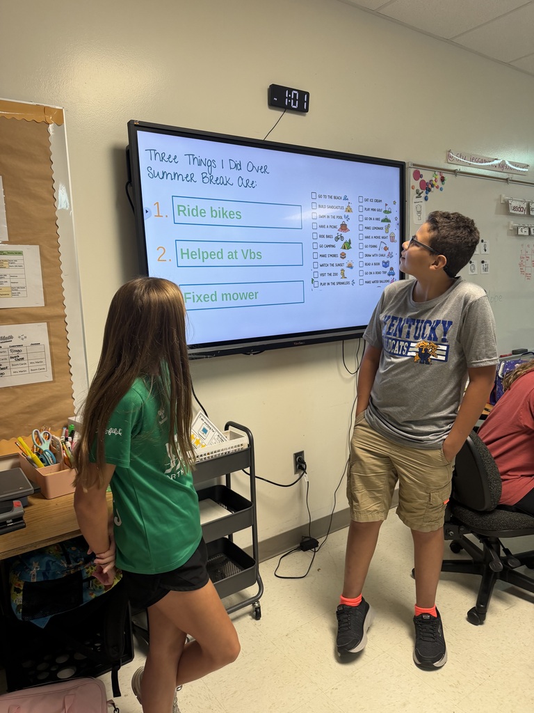 Mrs. Martin and her students demonstrating strong communication for their graduate profile.