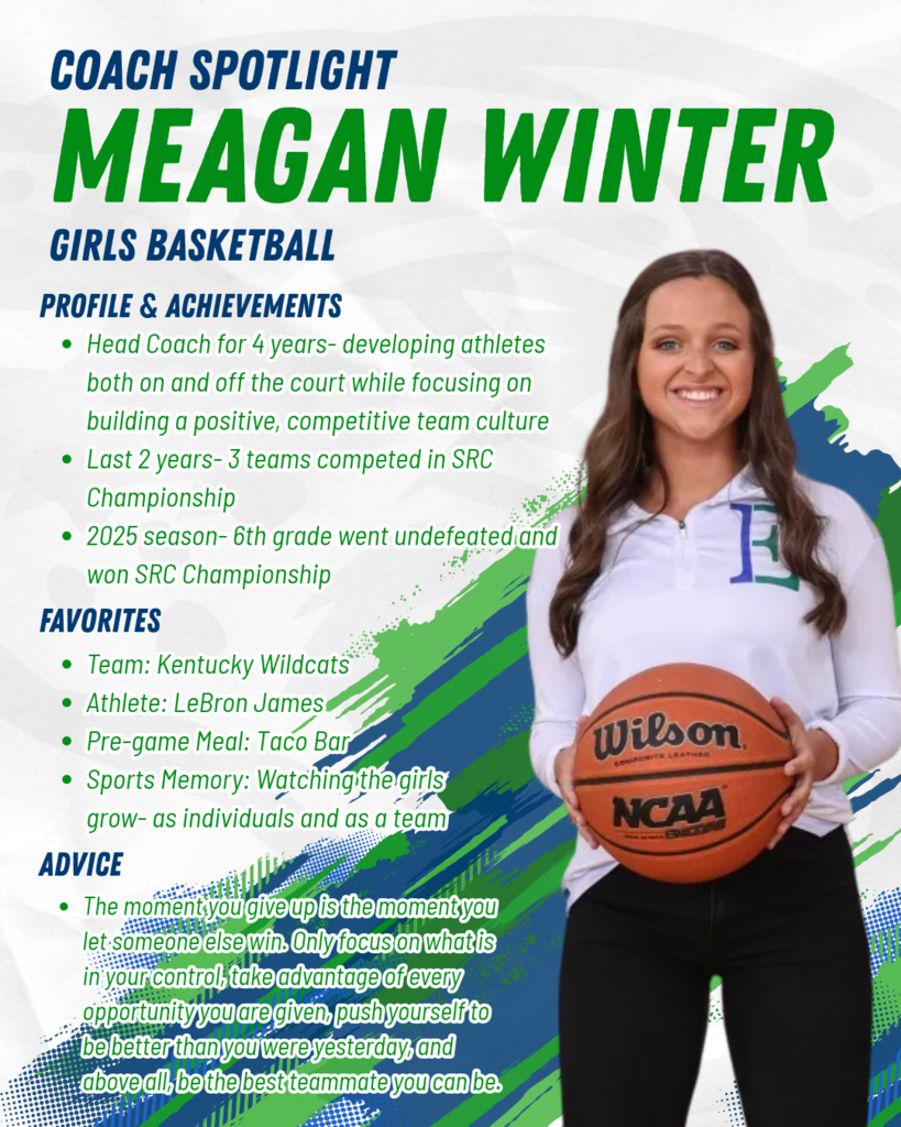 EJMS girls basketball head coach, Meagan Winter in the Coaches Spotlight!