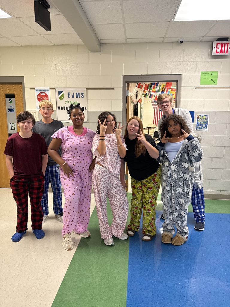 Mr. Paulus' home room was hyped for PJ day!