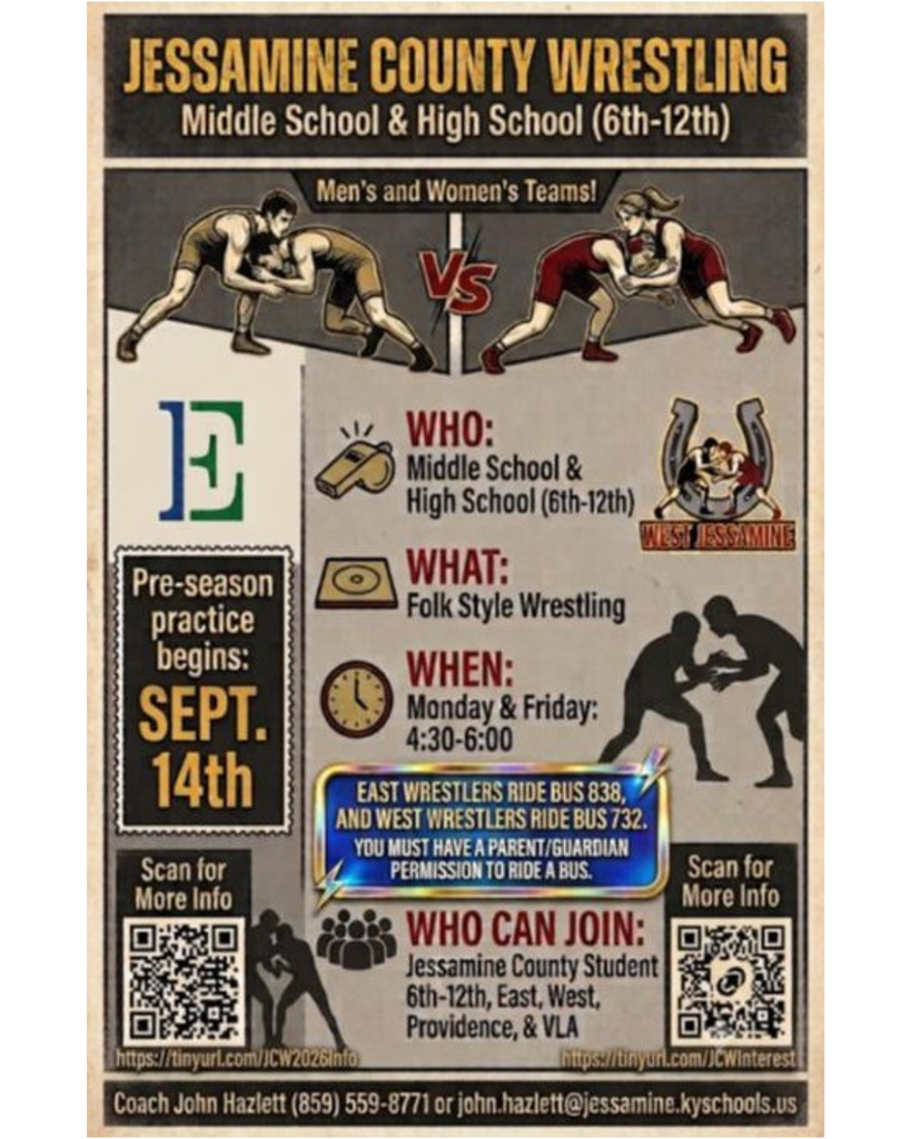 Jessamine County Wrestling 26-27 info.
