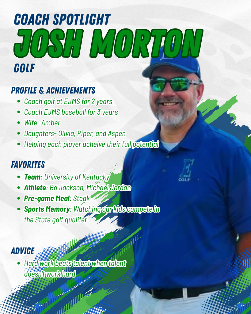Coach Morton being honored for EJMS's Coach Spotlight.