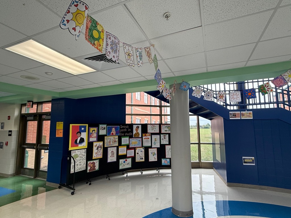 Student art, celebrating Hispanic Heritage Month.
