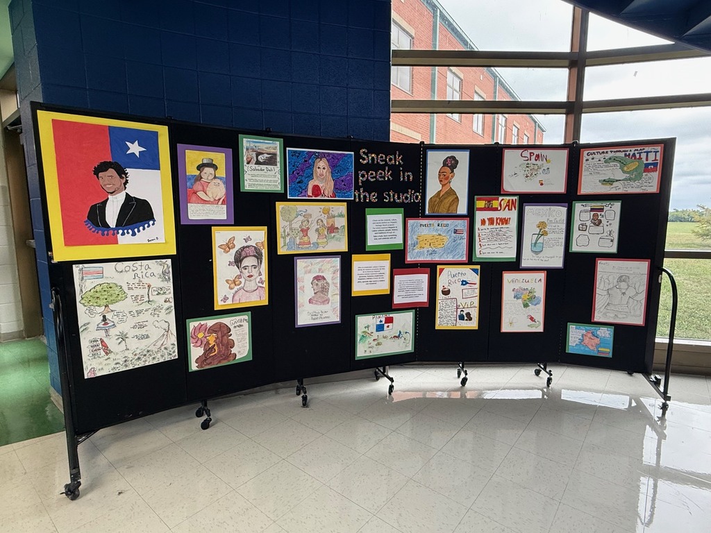 Student art, celebrating Hispanic Heritage Month.