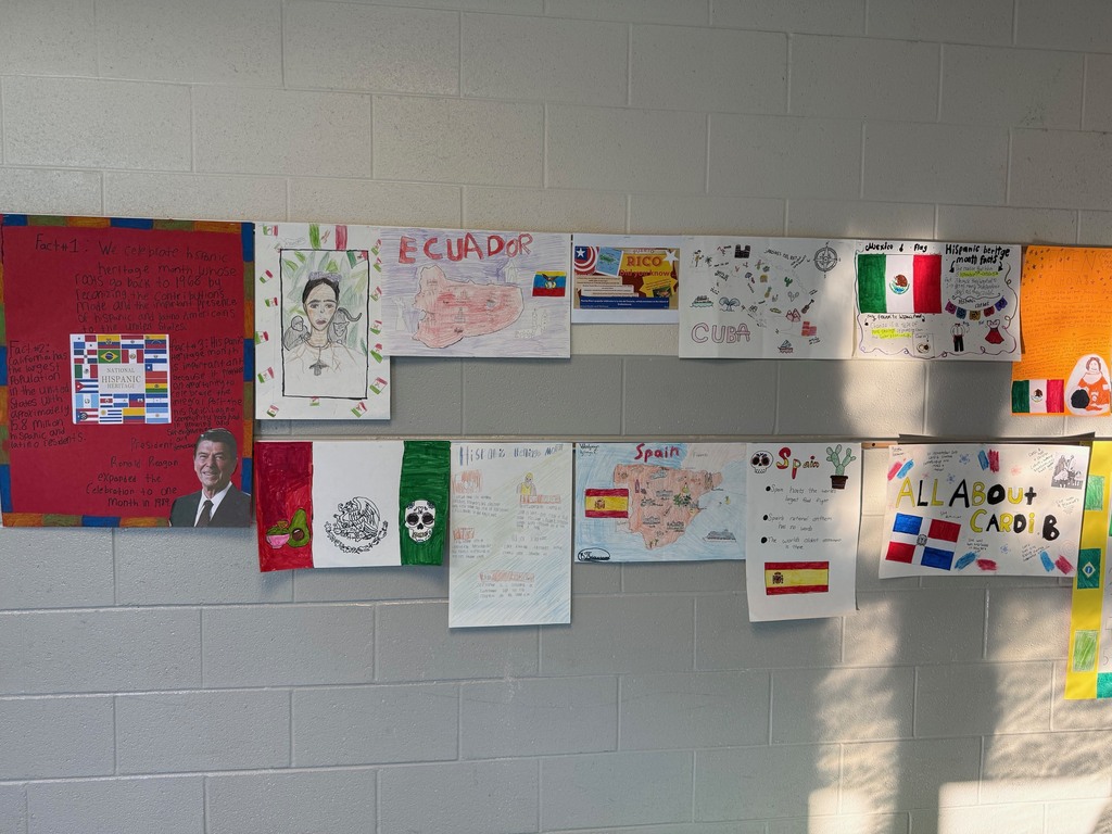 Student art, celebrating Hispanic Heritage Month.