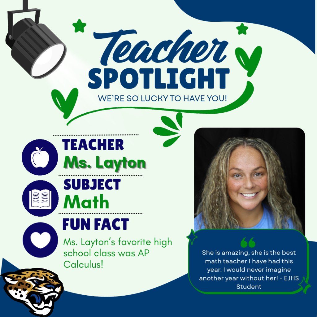 The equation for a great school includes teachers like Ms. Layton!