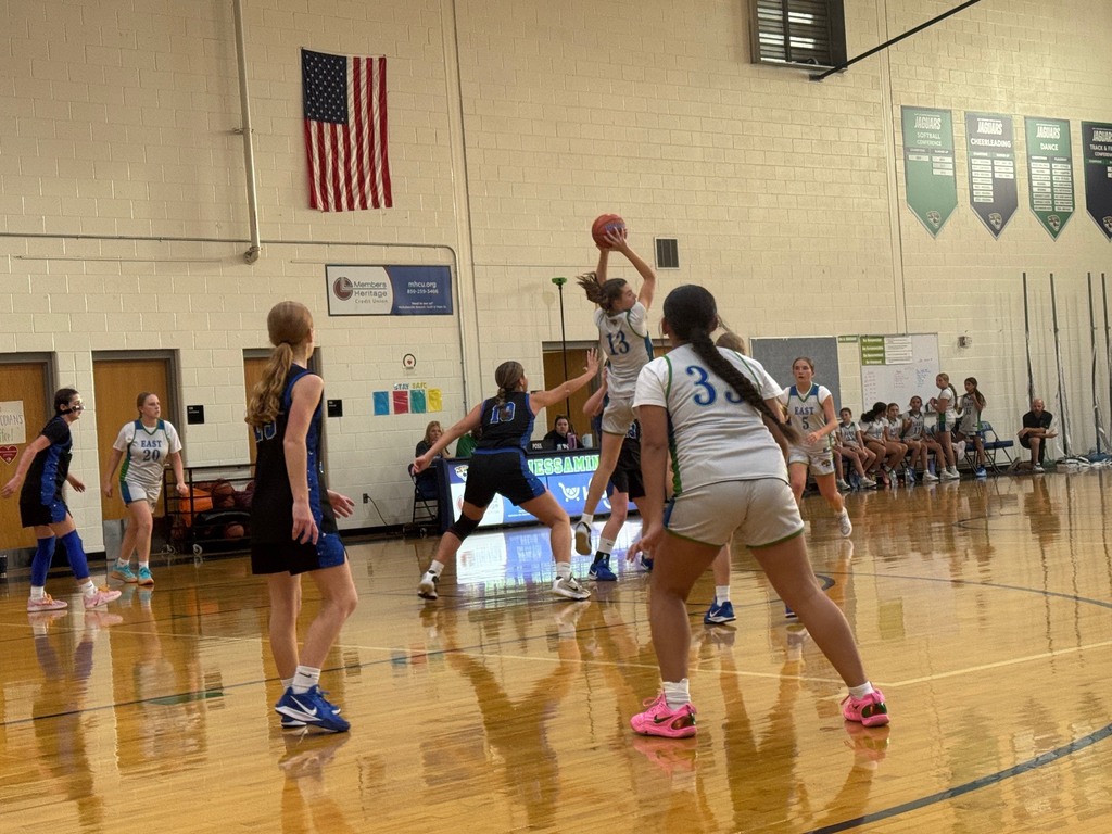 EJMS 7th grade girls basketball competing against Anderson County to earn a spot in the SRC championship.