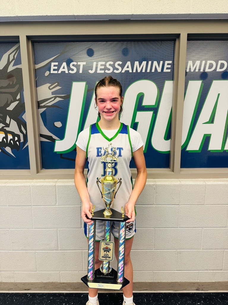 Kate after scoring her 1,000th career point for EJMS.