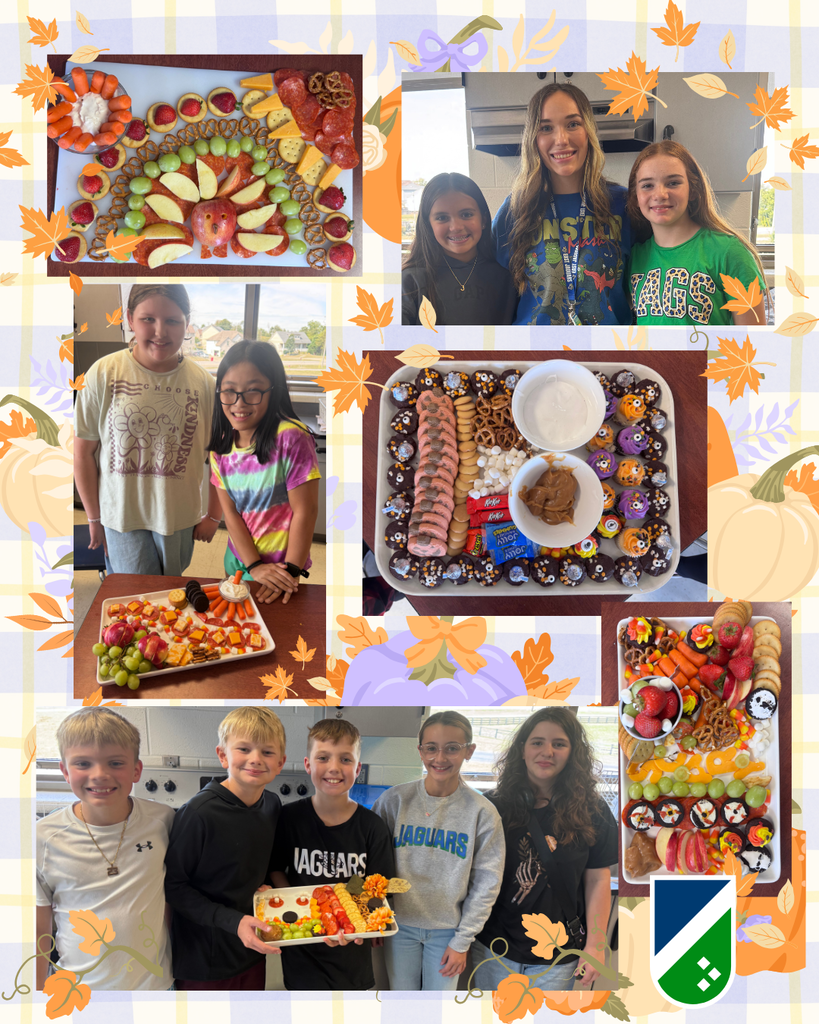 Mrs. Godbey's class showing off their amazing fall-inspired charcuterie boards!