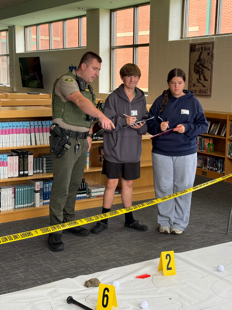 Mrs. Simpson, Mr. Warren, and Mr. Paulus' 8th grade classes teaming up to solve mysteries surrounding the Boston Massacre.