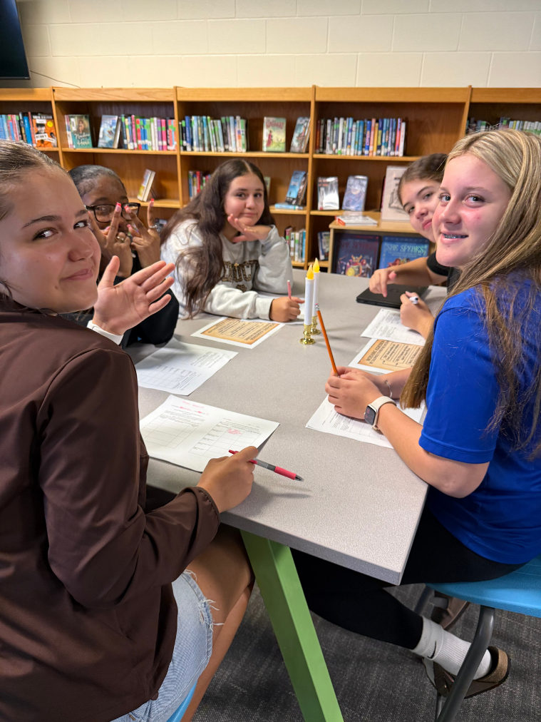 Mrs. Simpson, Mr. Warren, and Mr. Paulus' 8th grade classes teaming up to solve mysteries surrounding the Boston Massacre.