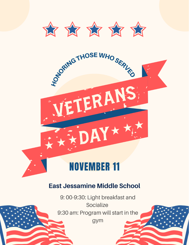 EJMS Veterans Day assembly inforamtion.