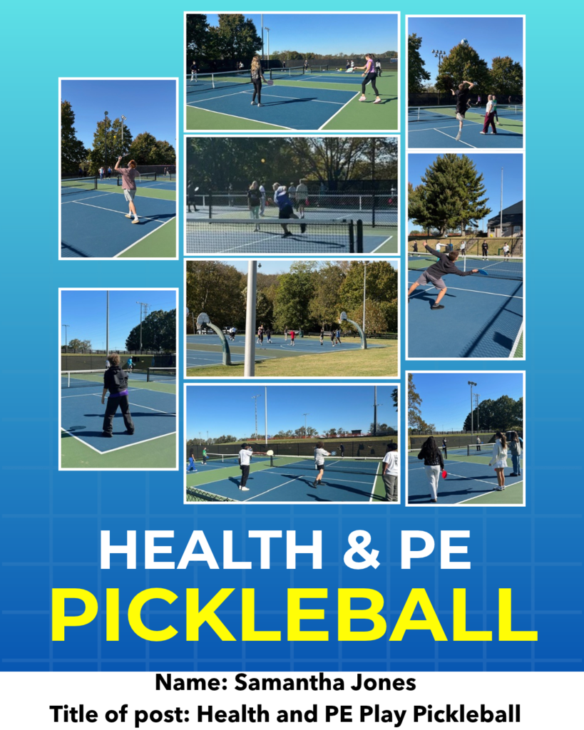Students playing pickleball