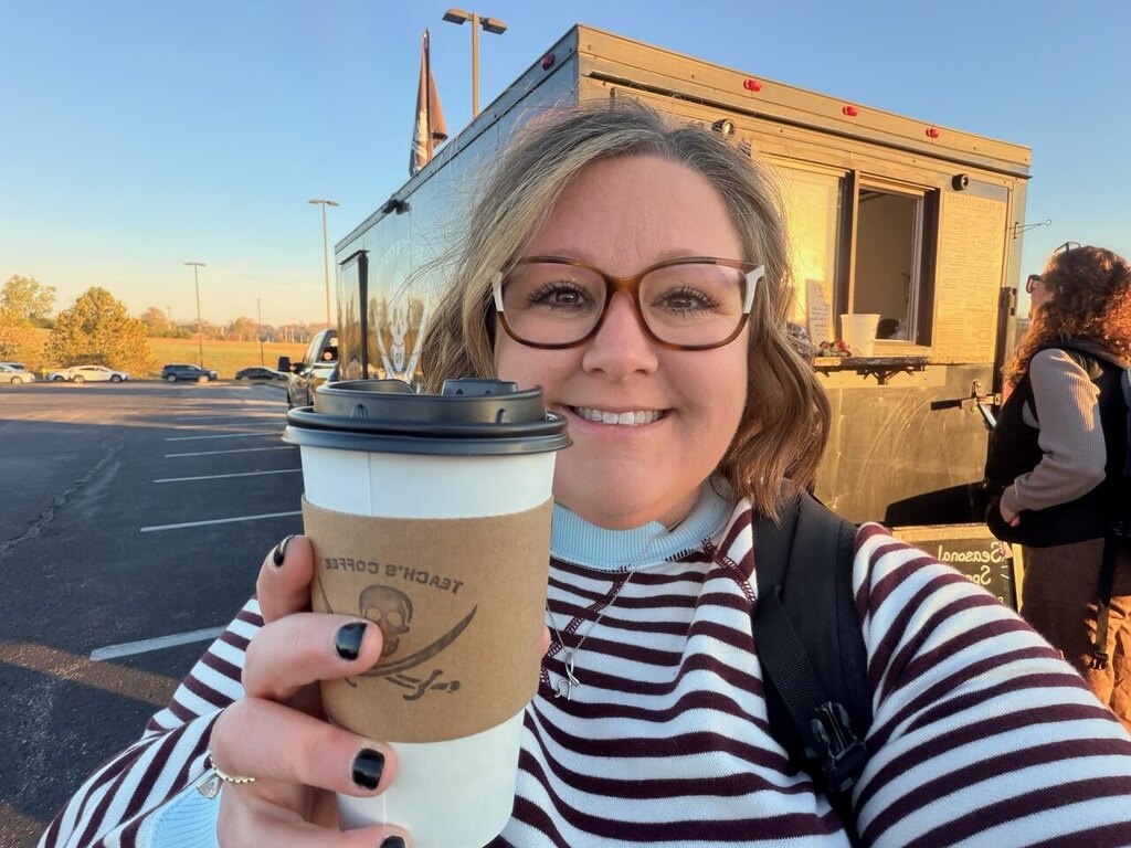 EJMS teachers enjoying coffees gifted by the community and supplied by Teach’s Coffee!