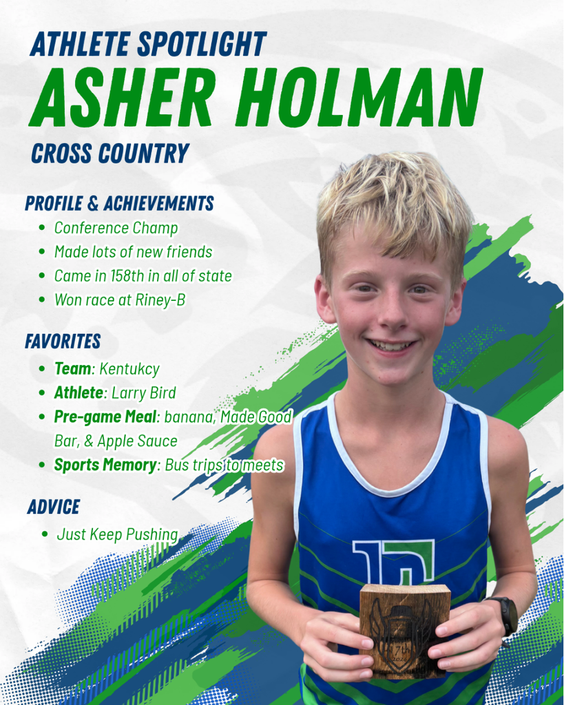 This week's athlete spotlight is on Asher Holman