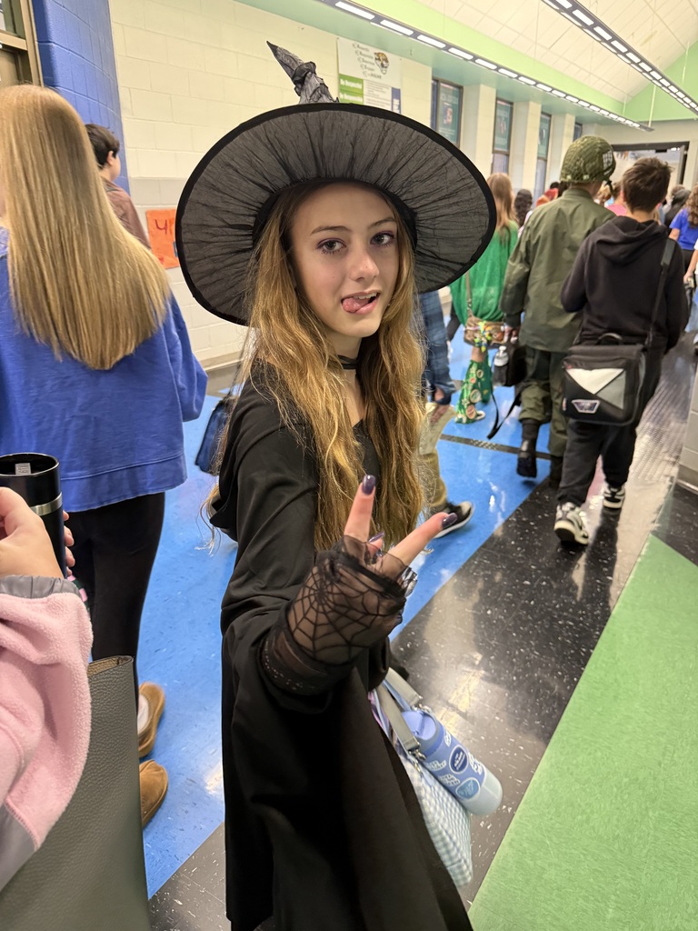 EJMS students and staff celebrating spooky season with fun costumes!