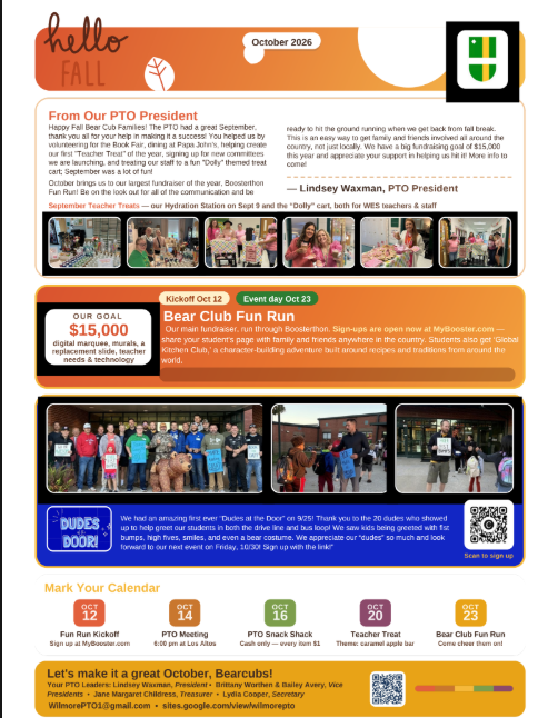 October Newsletter