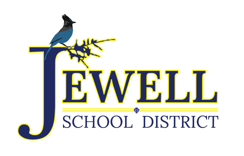 bluejay sitting on the J in Jewell School District