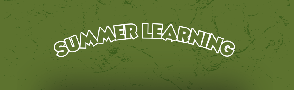 Green "Summer Learning" banner written in white