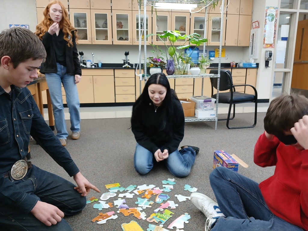 FFA State Officers Livvy Sturm and Kendall Holcomb teaching a leadership workshop to High School