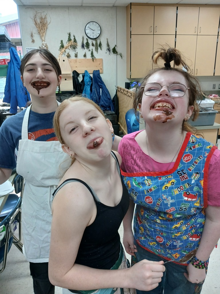 8th grade made chocolate dipped fruit for culinary