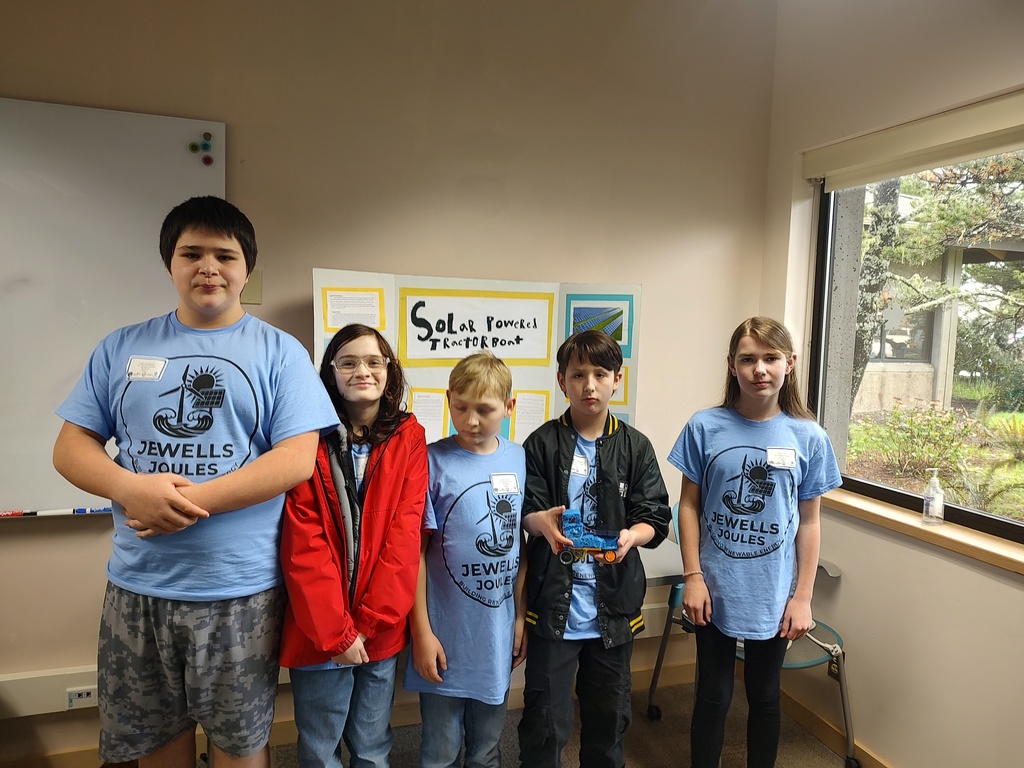 Jewell's Joules  solar team with their poster 