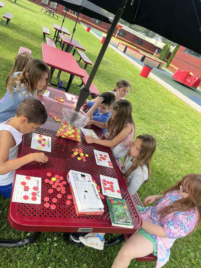 Second Grade playing number bingo