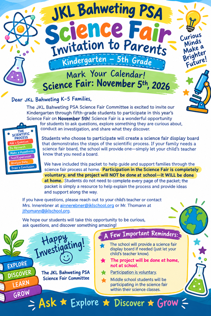 Science Fair November 5th