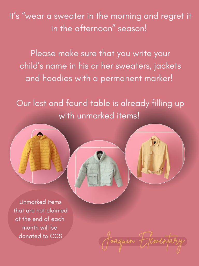 please mark your items!
