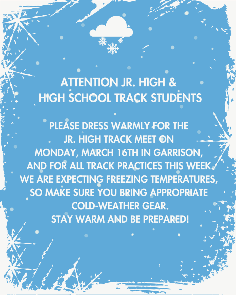 weather notice for track students