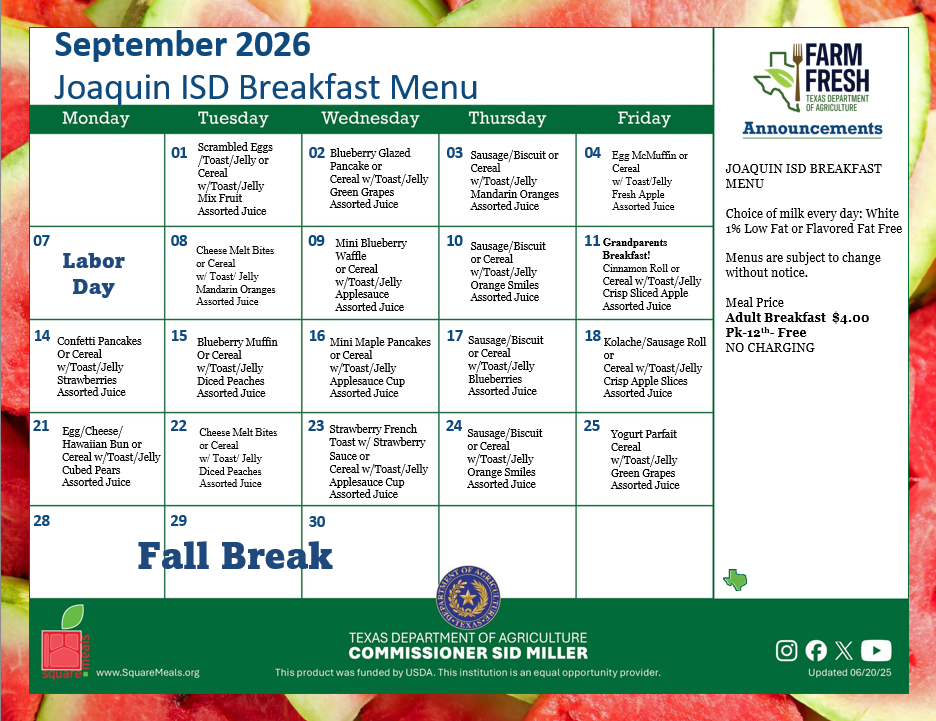 September Breakfast