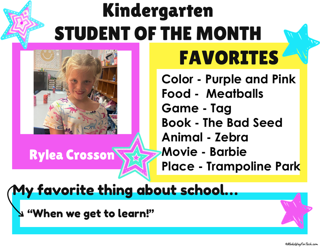 KG student of the month