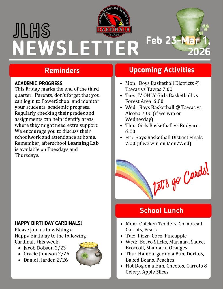 JLHS Weekly Newsletter