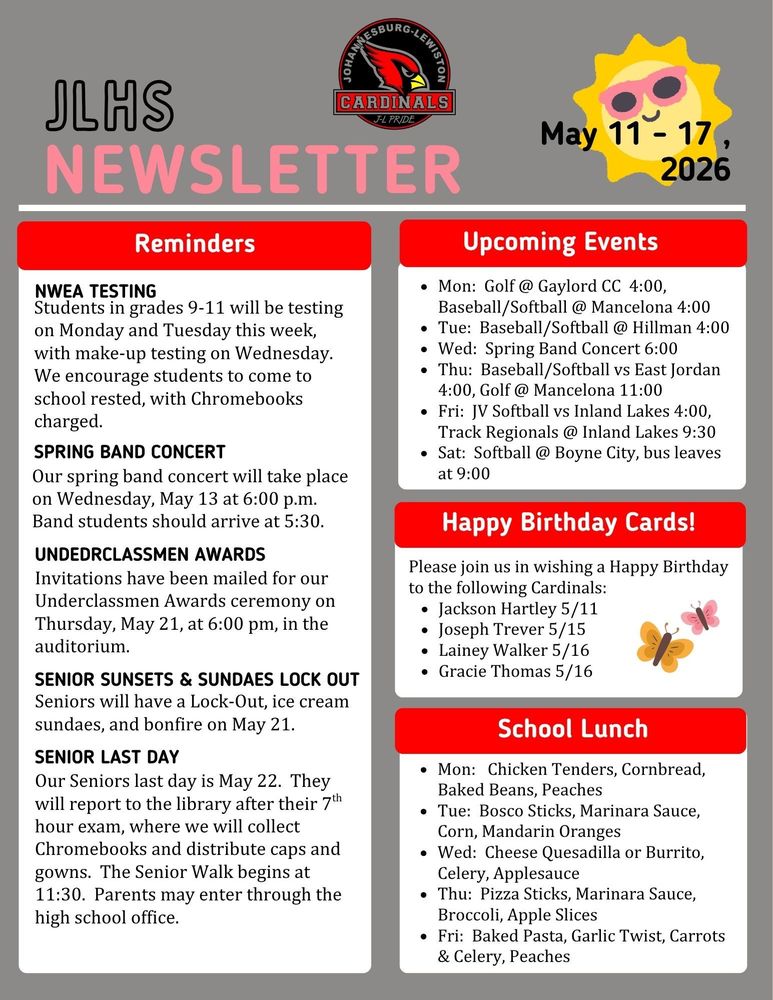 JLHS Weekly Newsletter