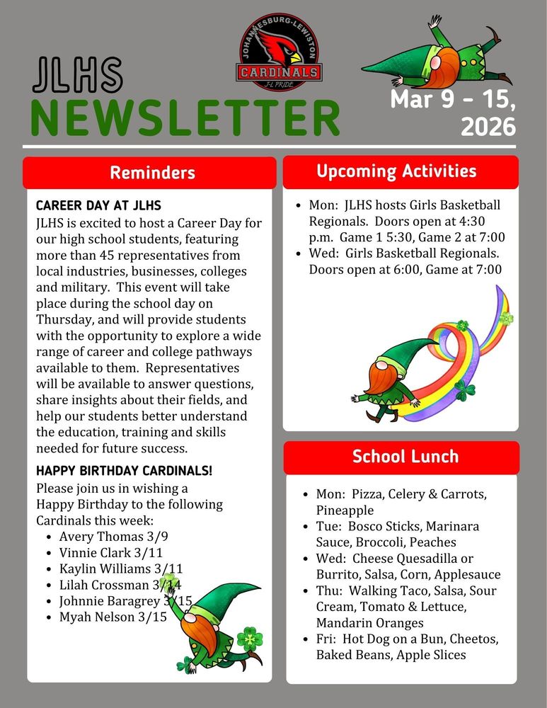 JLHS Weekly Newsletter