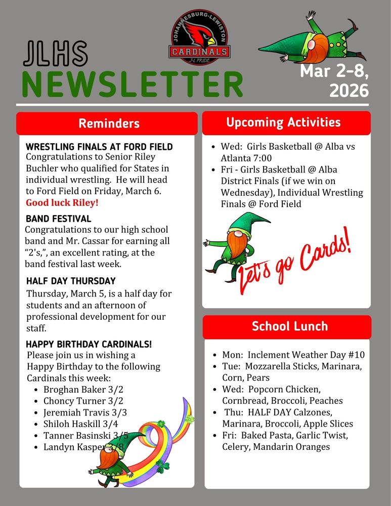 JLHS Weekly Newsletter