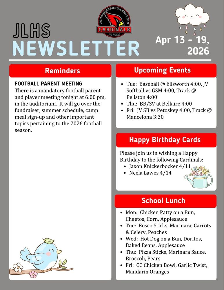 JLHS Weekly Newsletter