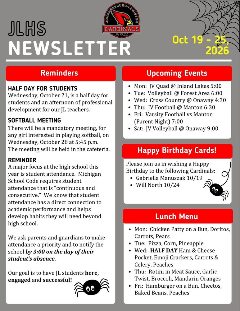 JLHS Weekly Newsletter