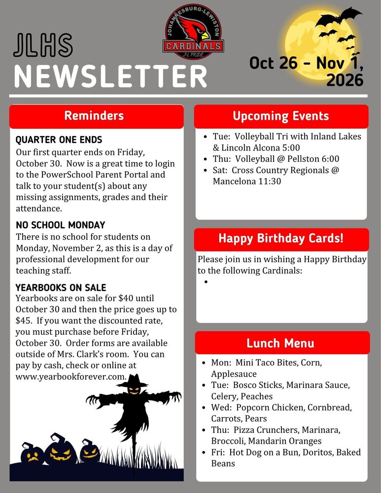 JLHS Weekly Newsletter