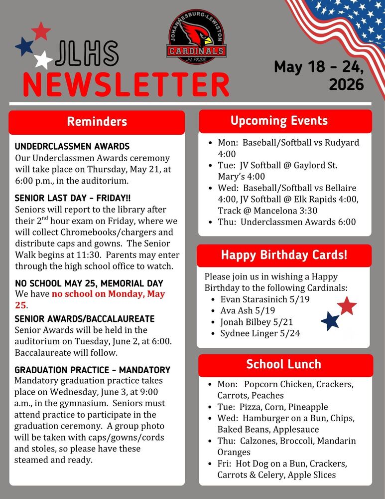 JLHS Weekly Newsletter