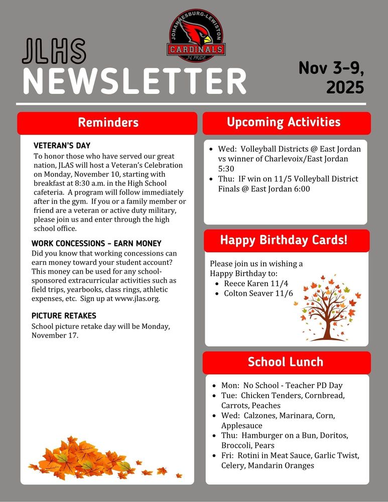 JLHS Weekly Newsletter