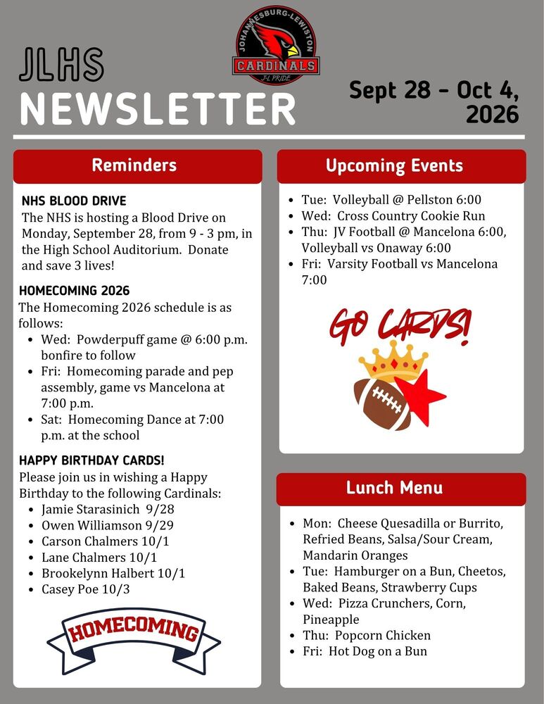 JLHS Weekly Newsletter
