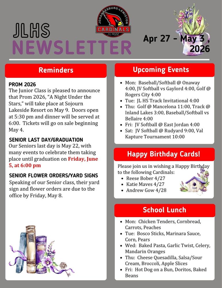JLHS Weekly Newsletter