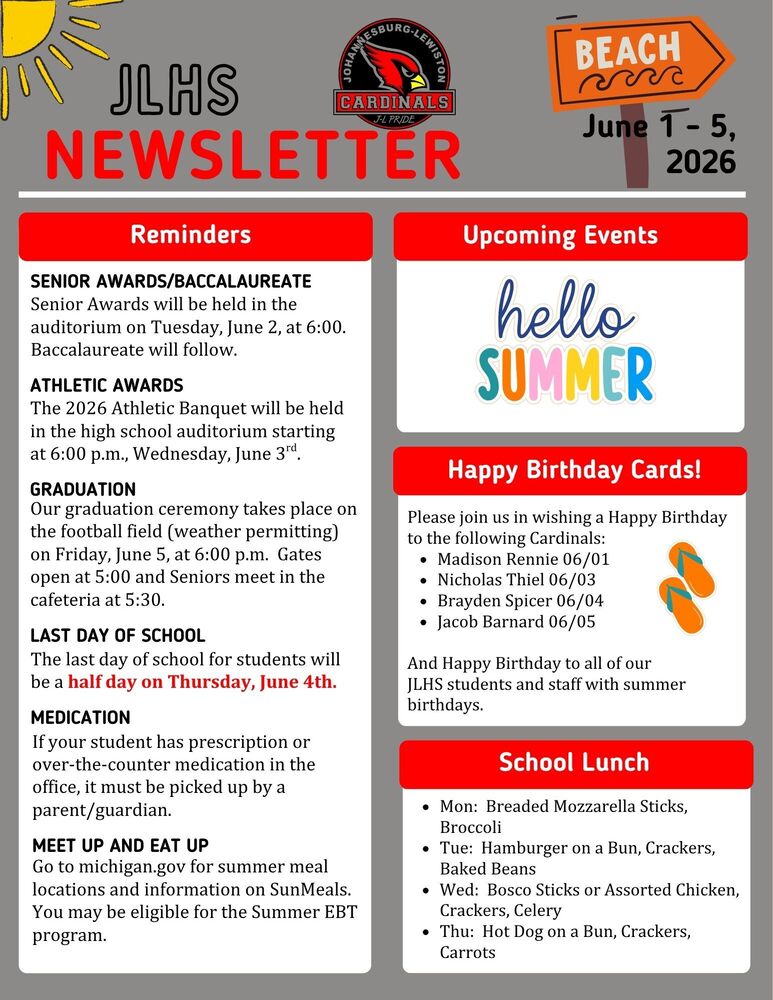 JLHS Weekly Newsletter
