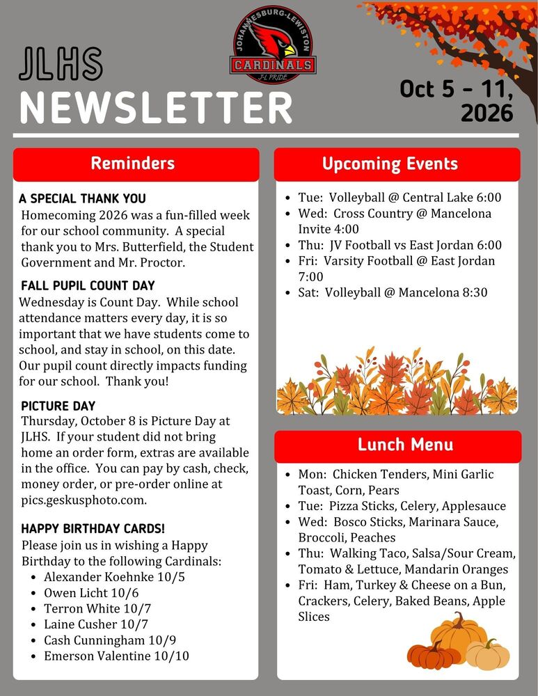 JLHS Weekly Newsletter