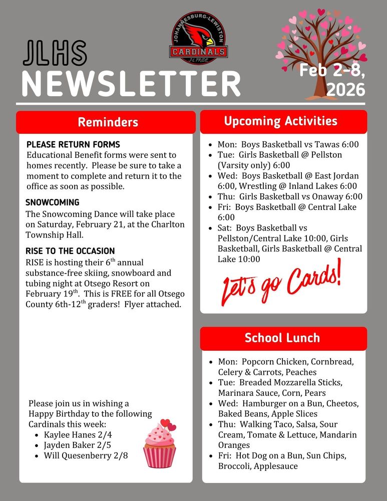 JLHS Weekly Newsletter