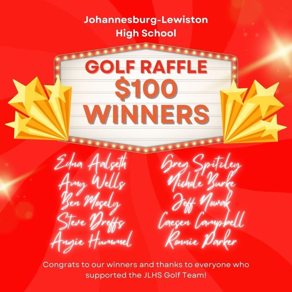 Golf Raffle Winners