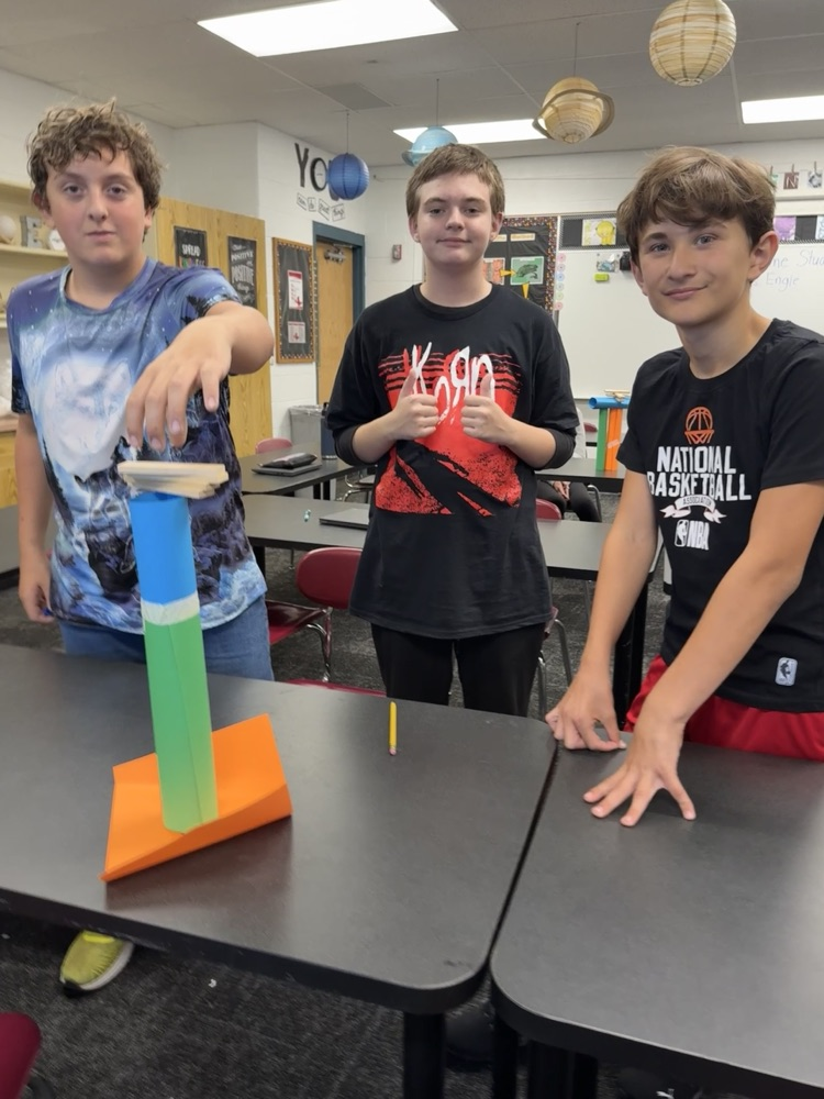 Electives students engaging in STEM challenge