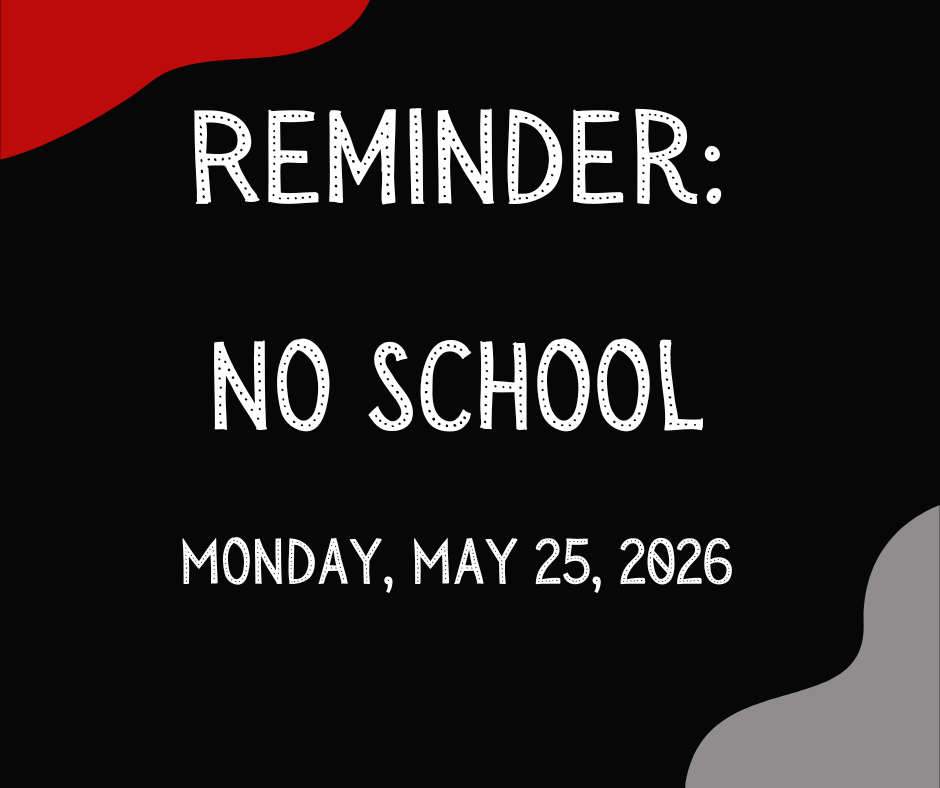 No School 05.25.26