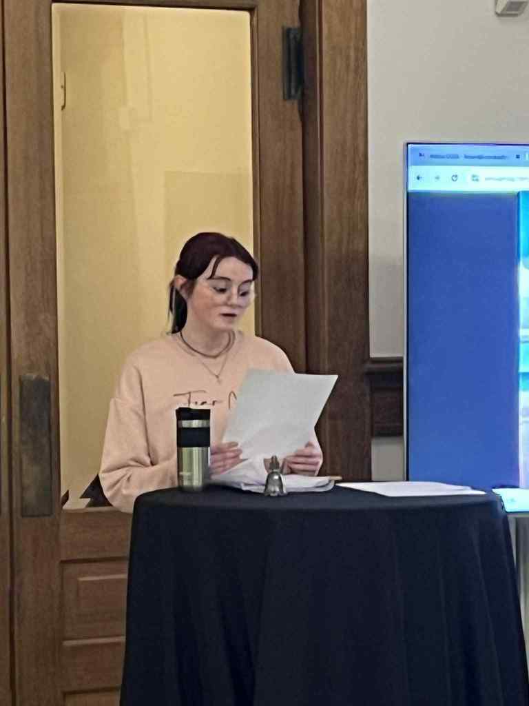 Piper-Rae reading her work